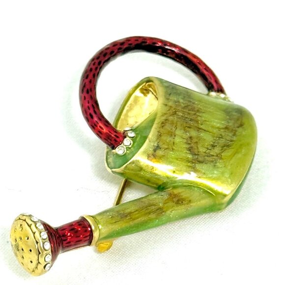 Vintage MMA Enameled Watering Can w/Rhinestone Accents by FBS - Picture 3 of 5